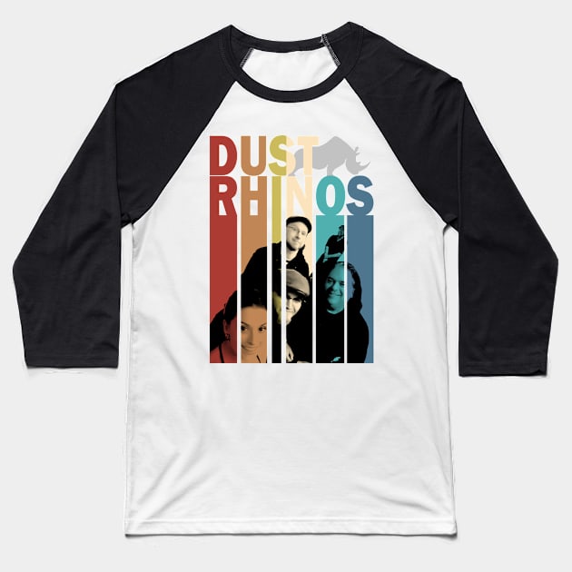 Dust Rhinos Retro Band Shirt Baseball T-Shirt by Dust Rhinos Swag Store